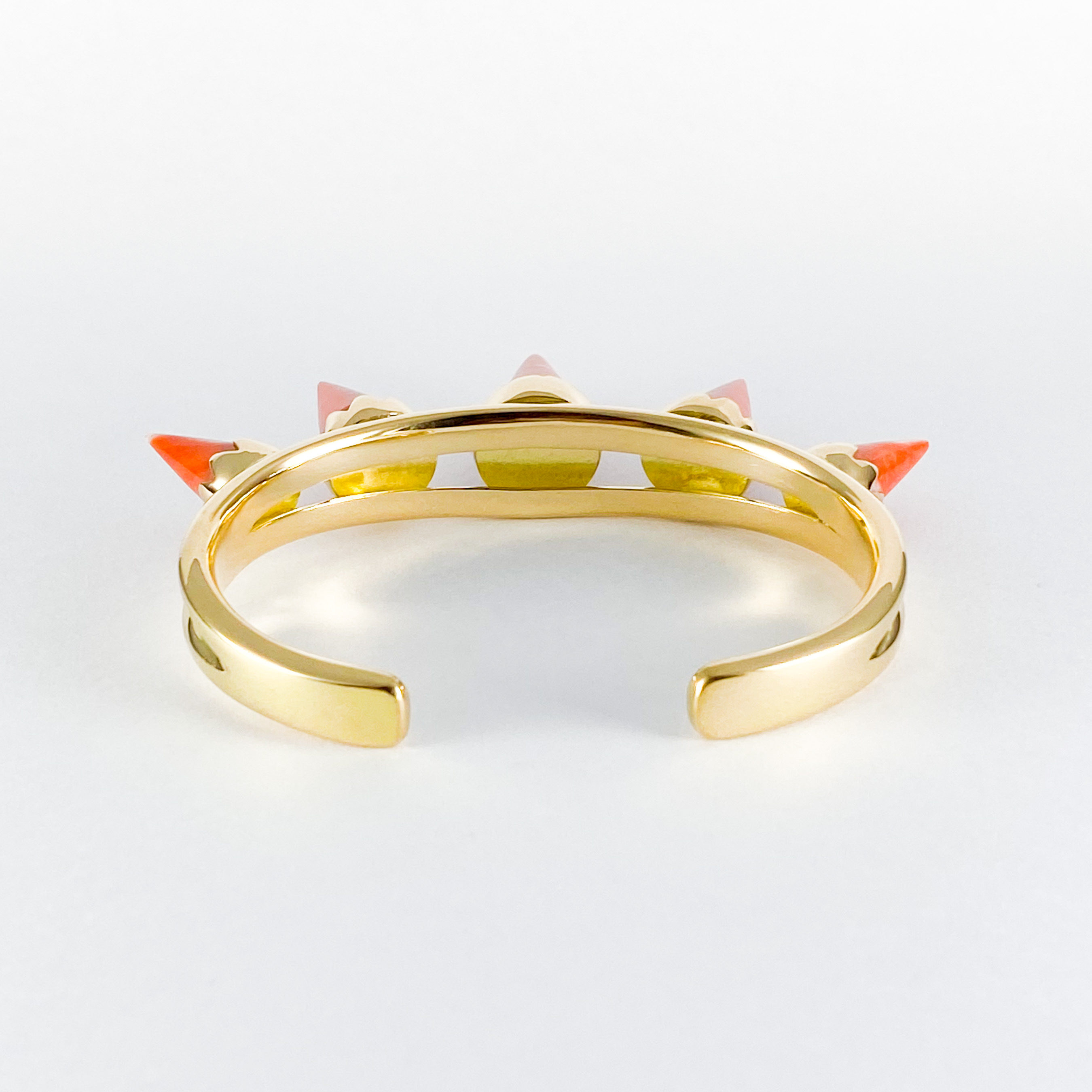 Yasutomo Kodera Japanese pink coral k18 gold bangle 019