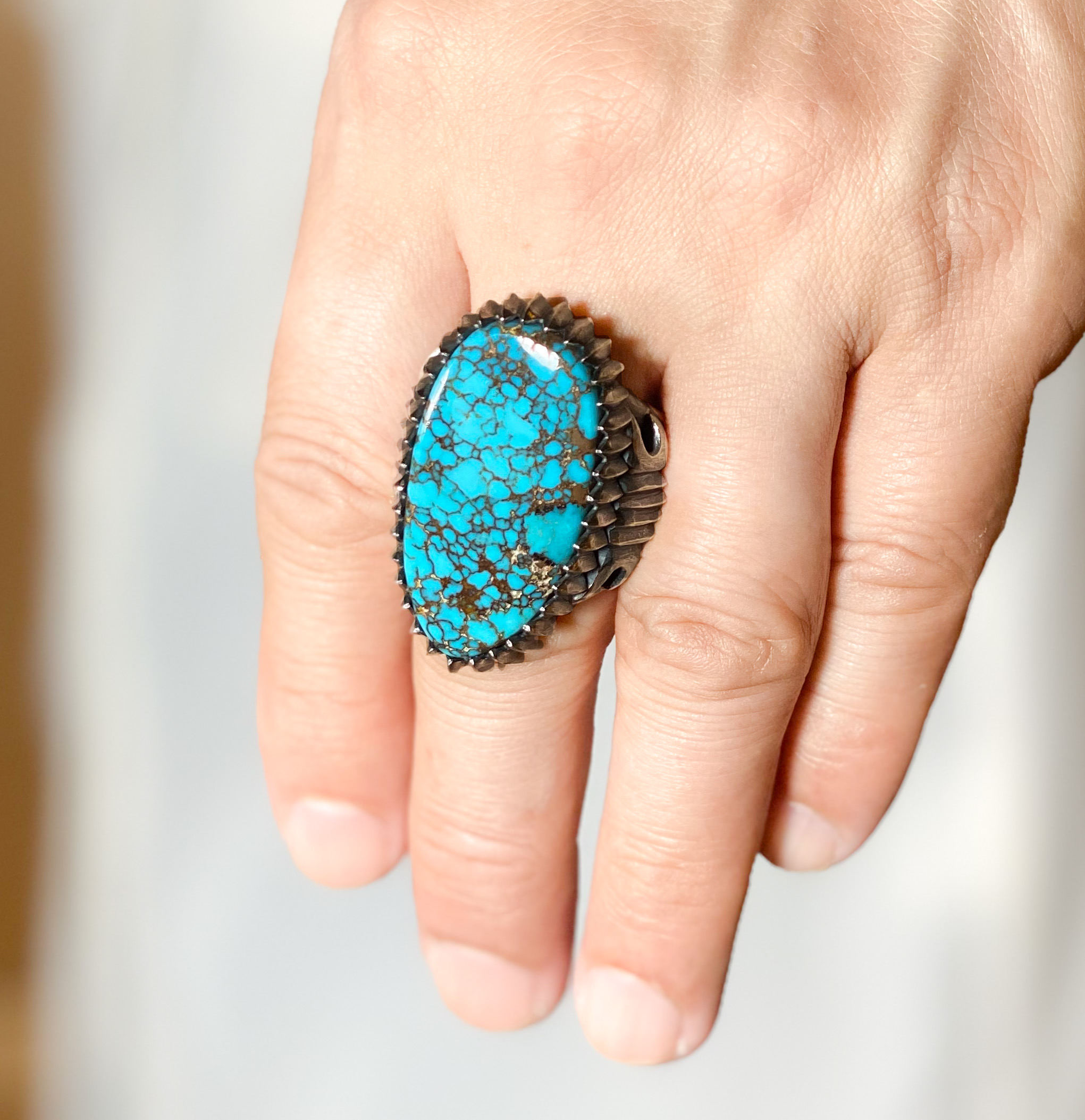 Candelaria Turquoise Yasu-bezel Original ring 272 | ターコイズ