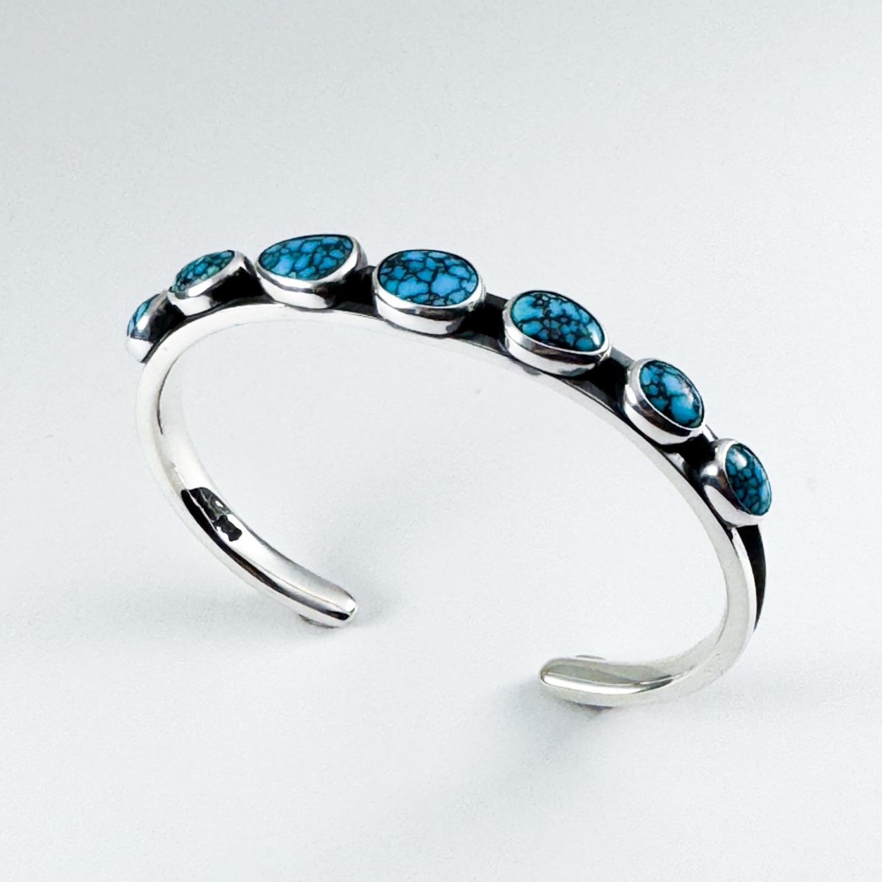 203 jewelry 3stars1carat シルバー ターコイズ Number8 Silver Bangle 171 | ターコイズ・メンズシルバーアクセサリー
