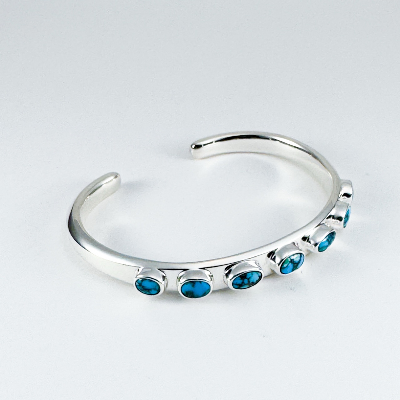 Navajo Gilbert Tomヘヴィゲージ バングル　ナンバー8 Number8 Silver Bangle 173 | ターコイズ・メンズシルバーアクセサリー