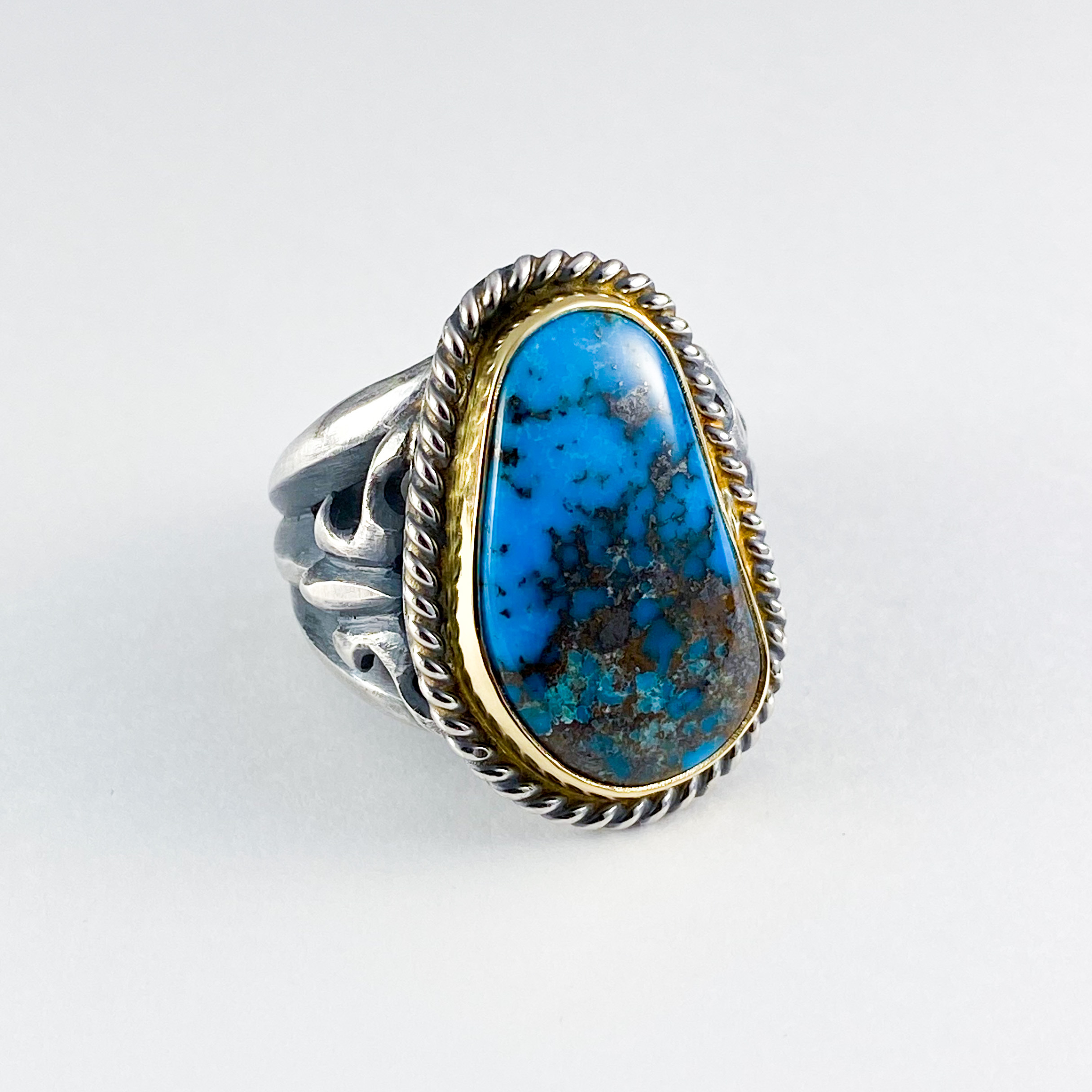 Persian Turquoise K18-bezel Original ring 275 | ターコイズ・メンズ