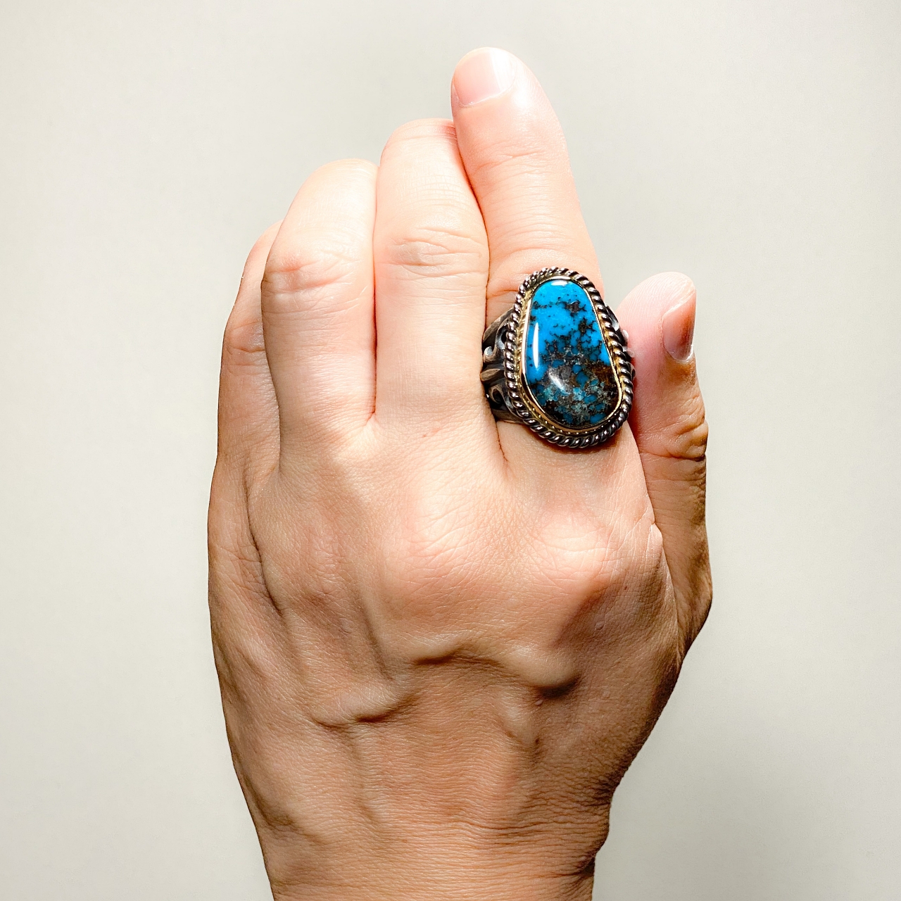 Persian Turquoise K18-bezel Original ring 275 | ターコイズ