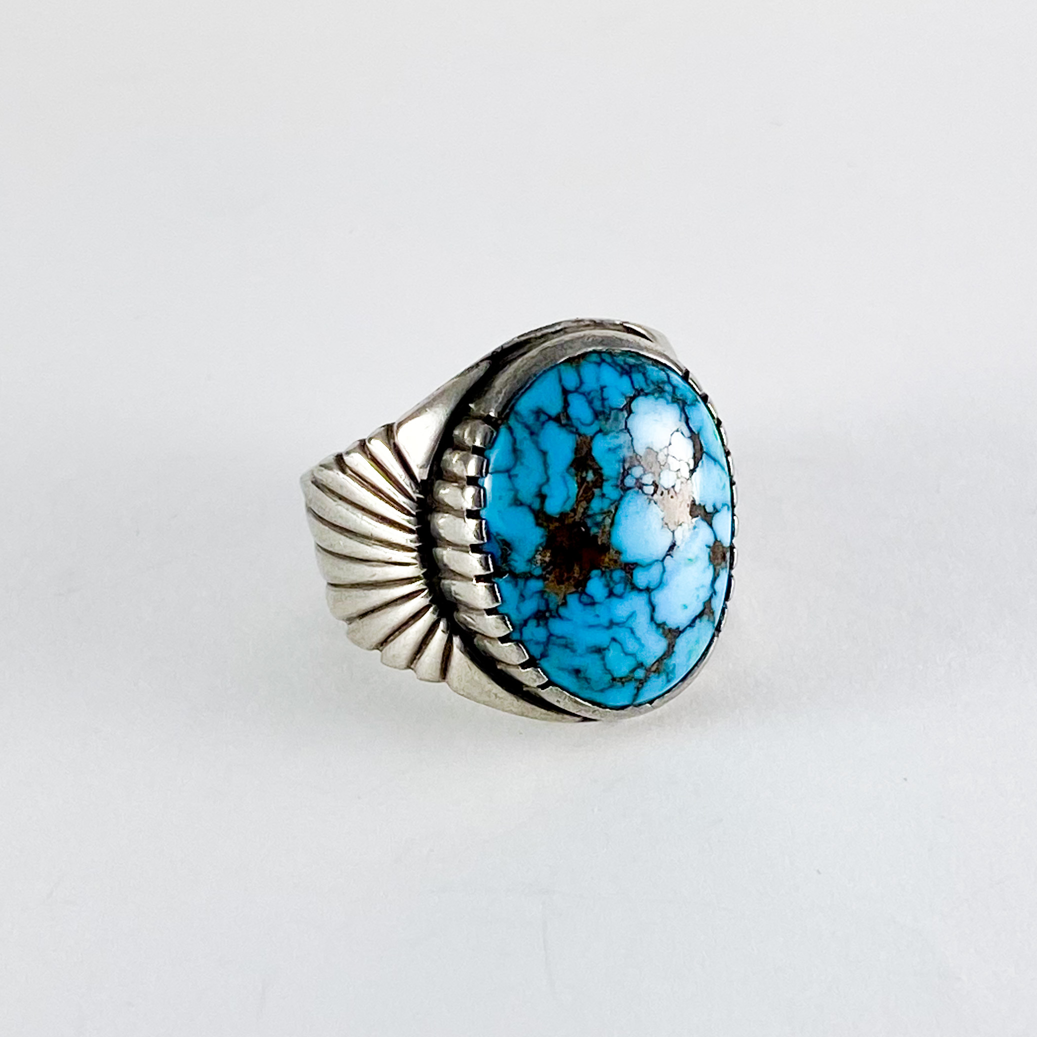 Lee Yazzie Nevada Blue turquoise ring 459 | ターコイズ・メンズ