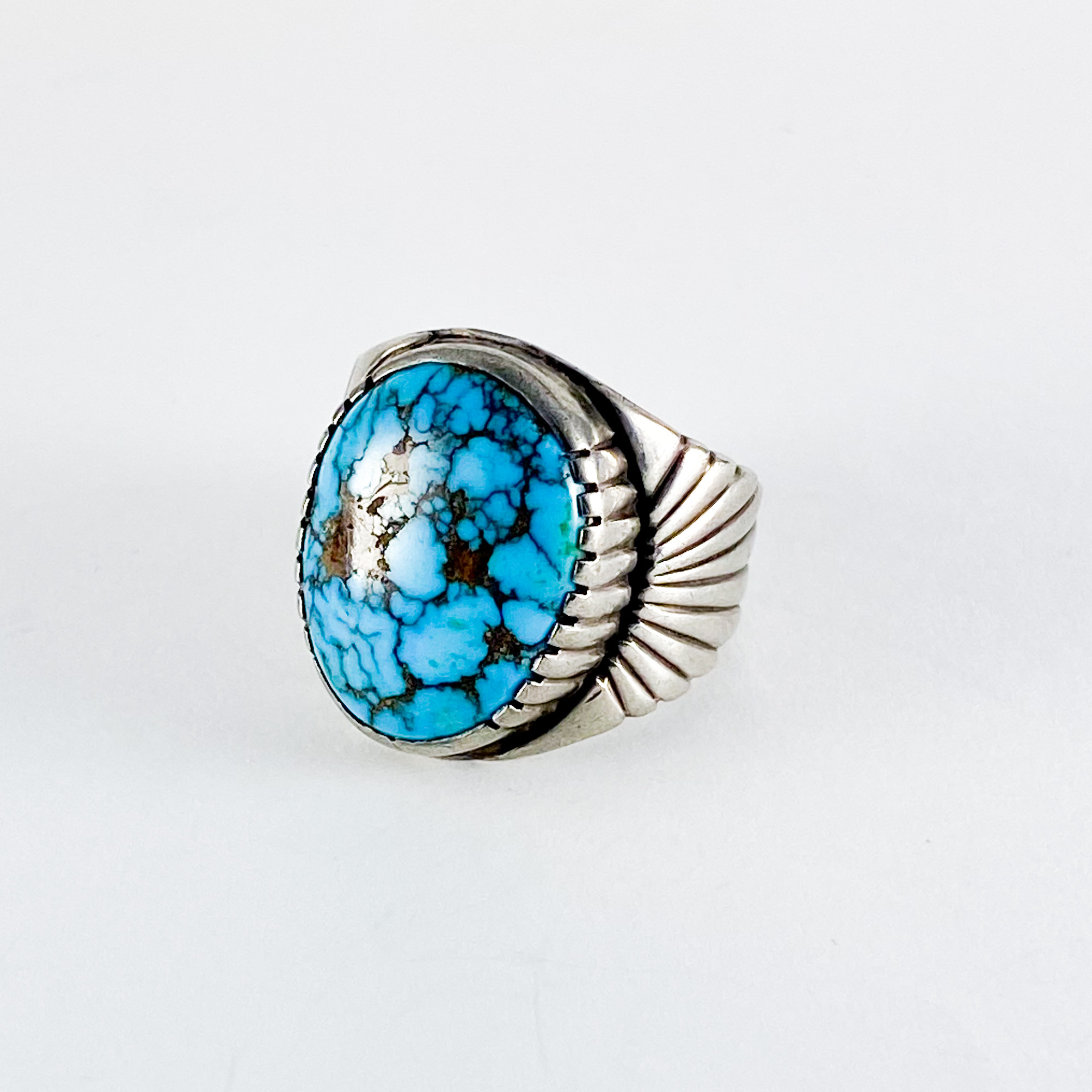 Lee Yazzie Nevada Blue turquoise ring 459 | ターコイズ・メンズ Lee Yazzie Nevada Blue turquoise ring 459 | ターコイズ・メンズ