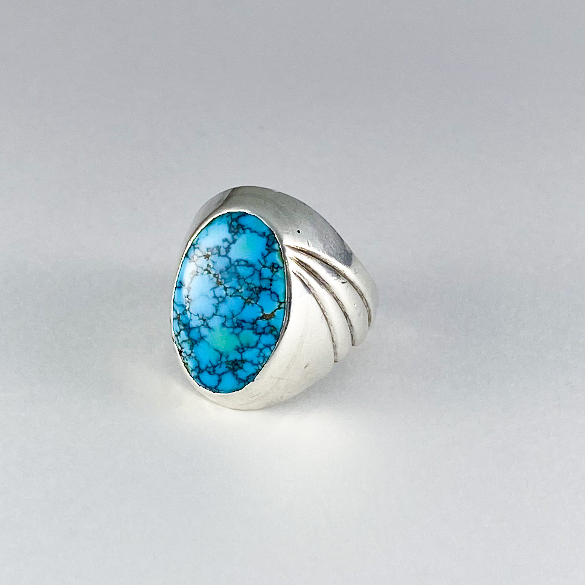 Number Eight Turquoise Ring 412 | ターコイズ・メンズシルバー 