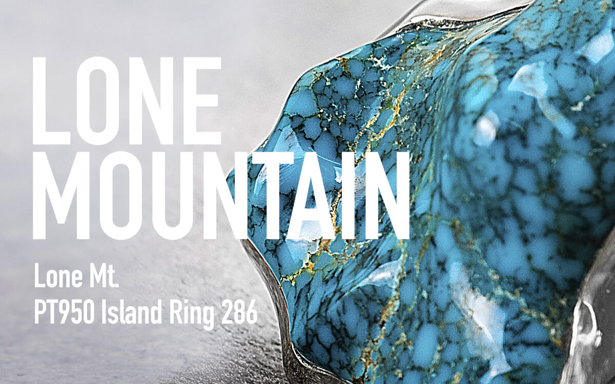 Lone Mt. PT950 Island ring 286 | ターコイズ・メンズシルバー