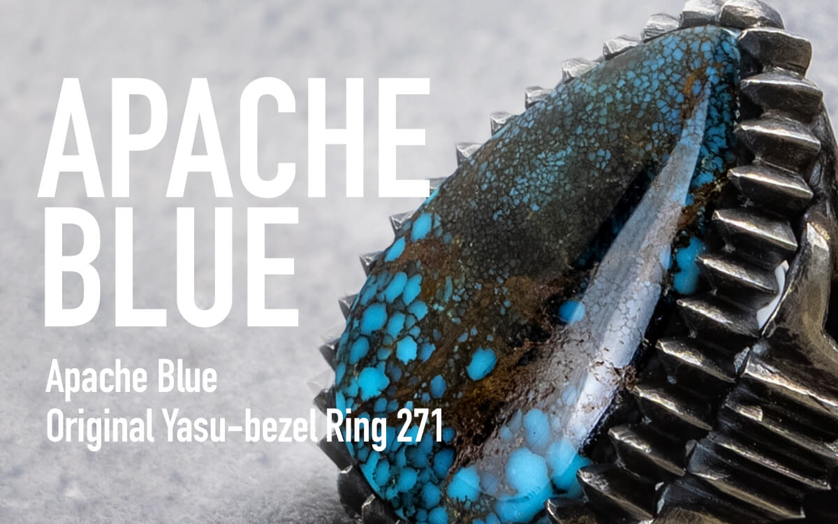 Apache Blue Original Yasu-bezel ring 271 | ターコイズ・メンズ 